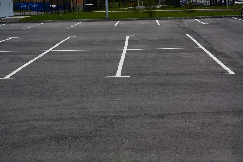 Freshly Resurfaced Parking Lot